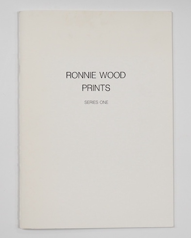 Rolling Stones interest; Ronnie Wood Prints, Series One, the catalogue for the exhibition of his artwork in 1988, signed and dated ‘89 to the first inside leaf, 29.5 x 21cm